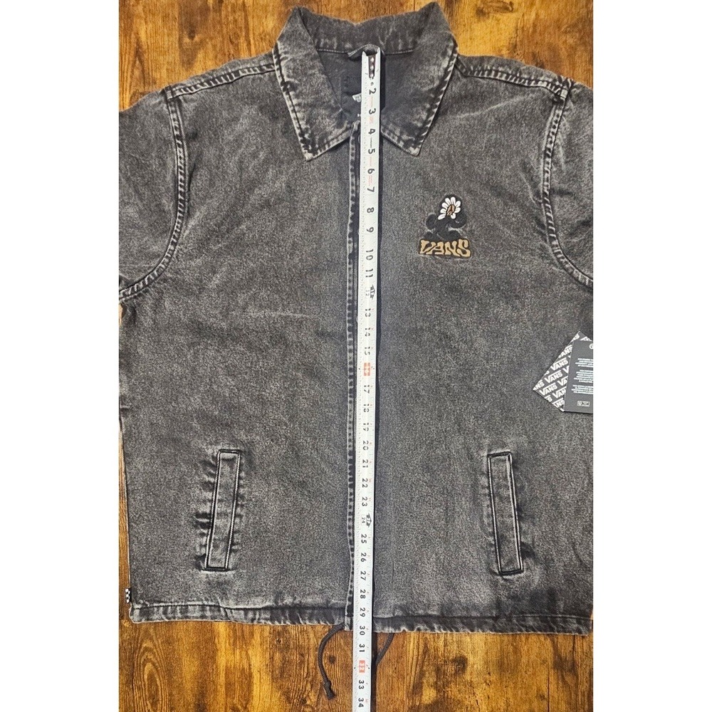 Vans Off The Wall Torrey Black Washed Denim Skate Jacket Size Extra Large NWT - Picture 7 of 8